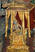 Bangkok Wat Pho, mural paintings of the vhian of the Reclining Buddha.